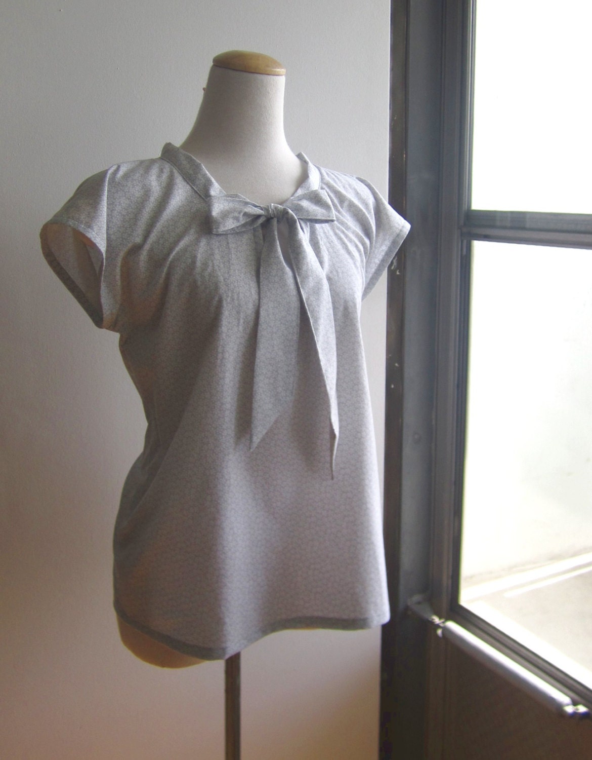 Sewing Pattern PDF Bow Tie Blouse Women's Sizes 418