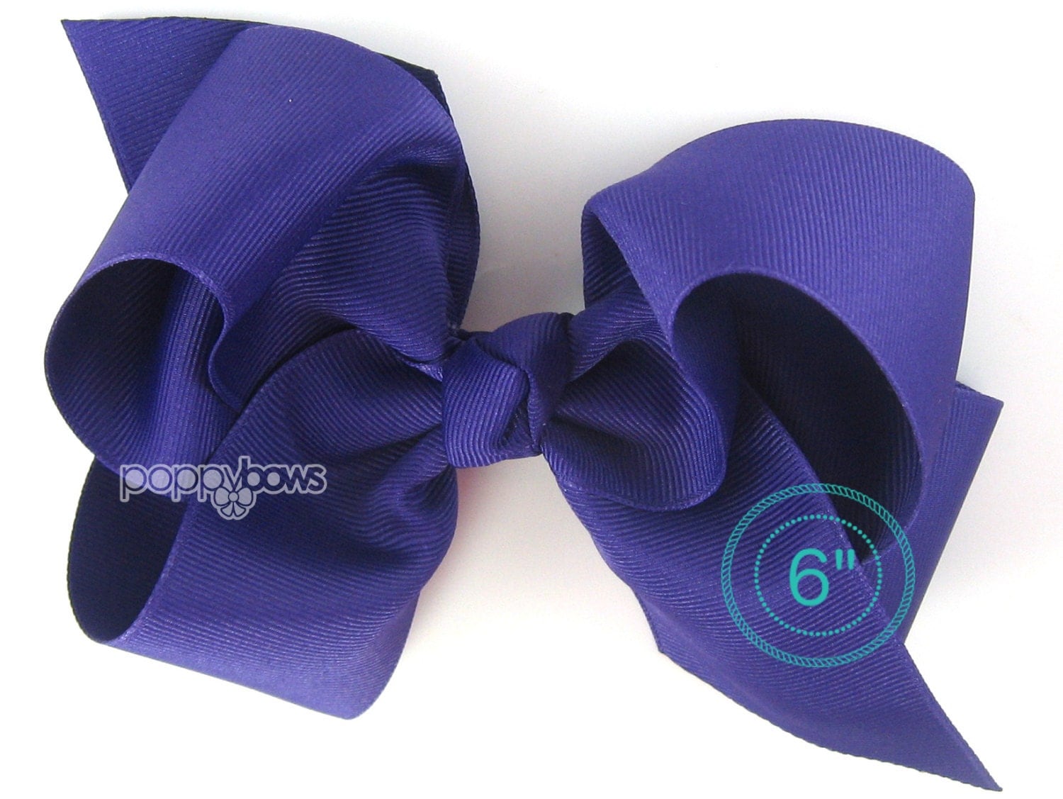 Extra Large Hair Bow Dark Purple Hair Bow 6 6 inch