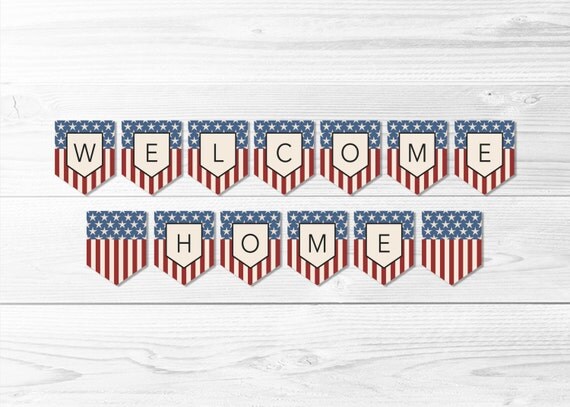 Welcome Home American Flag Banner Welcome Home Banner