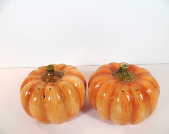 Vintage Otagiri Pumpkin Salt & Pepper Shaker Set - Otagiri Pumpkin Shakers - Otagiri - Pumpkin Shakers - Otagiri Japan