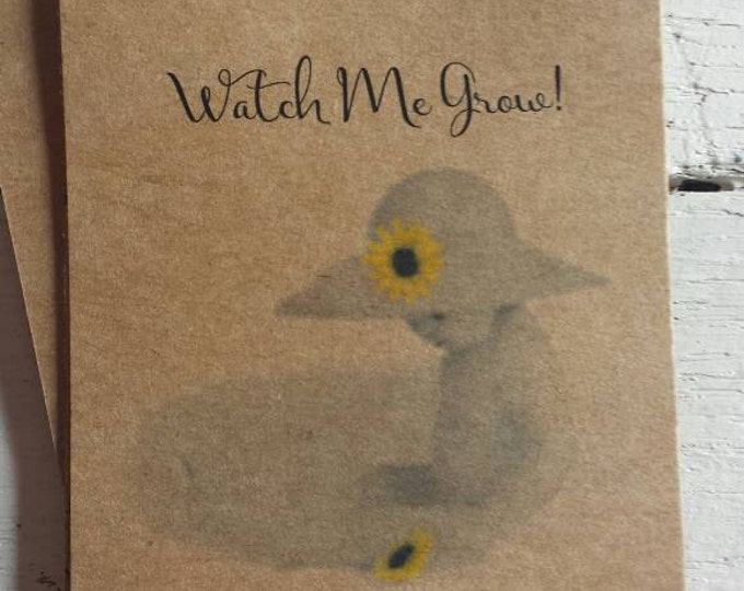 SALE ~ RUSTIC Sunflower Baby Watch me Grow Wildflower Design - Seeds Flower Seed Packet Favor Shabby Chic Cute Favors for Baby Sprinkle