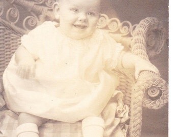Old Photograph Smiling Baby Girls Vintage Photo Paper Ephemera Snapshot Photo Collectibles