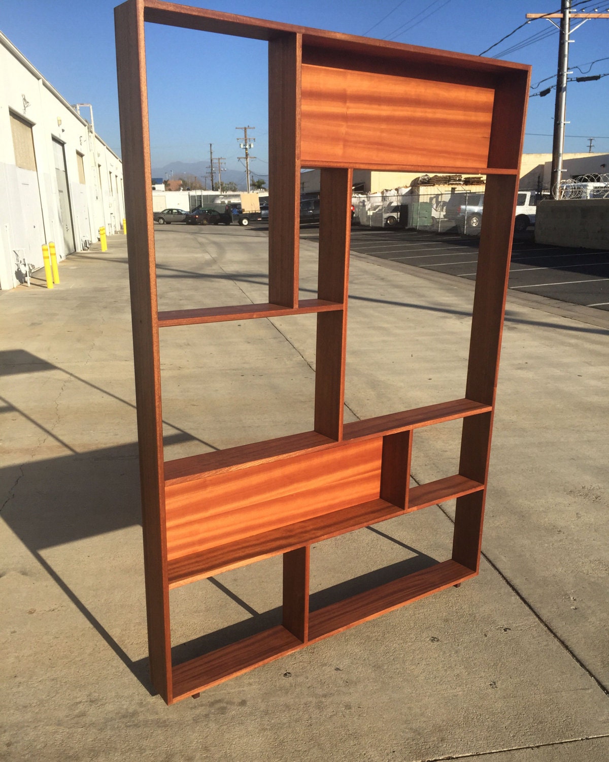 Mid century modern bookcase shelf shelving book case