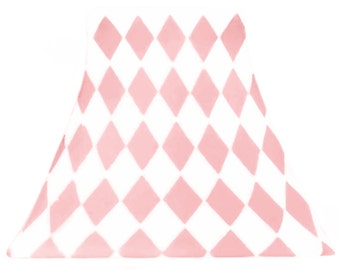 Soft Pink Harlequin - SLIP COVERS for lampshades