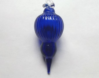 Mini Ornament - Jewel Color Series- Cobalt with Clear Hook : DISASTER RELIEF
