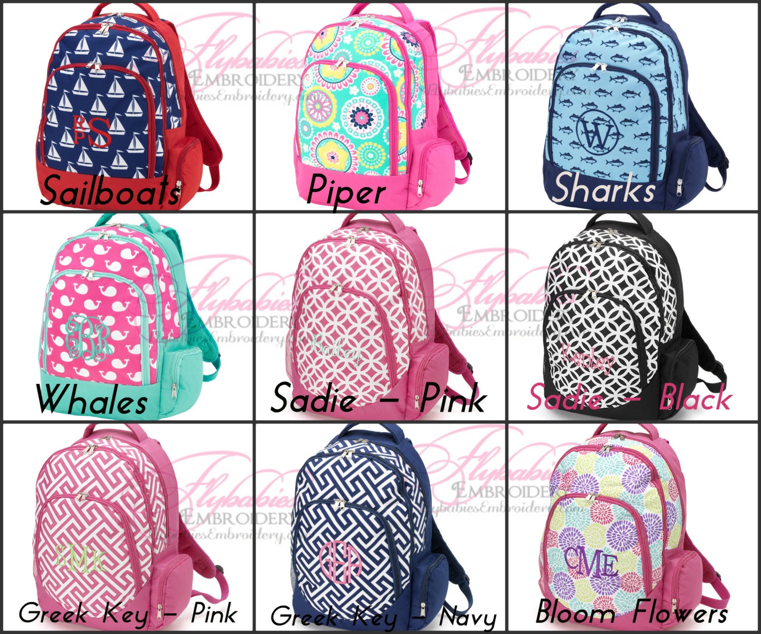 Personalized Backpack Monogrammed Backpack Personalized