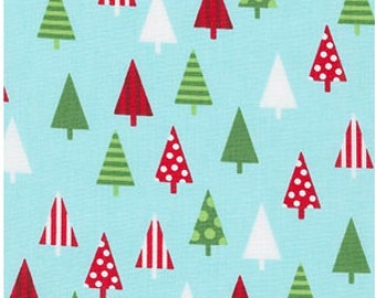 Christmas Trees on Aqua from Robert Kaufman's Jingle 4 Collection by Ann Kelle
