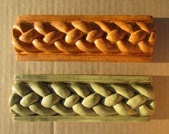 Ceramic Braid Border Tile -- 2x6 Handmade Braid Border, Kitchen backsplash, decorative tile. MADE TO ORDER