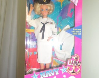 something navy barbie art