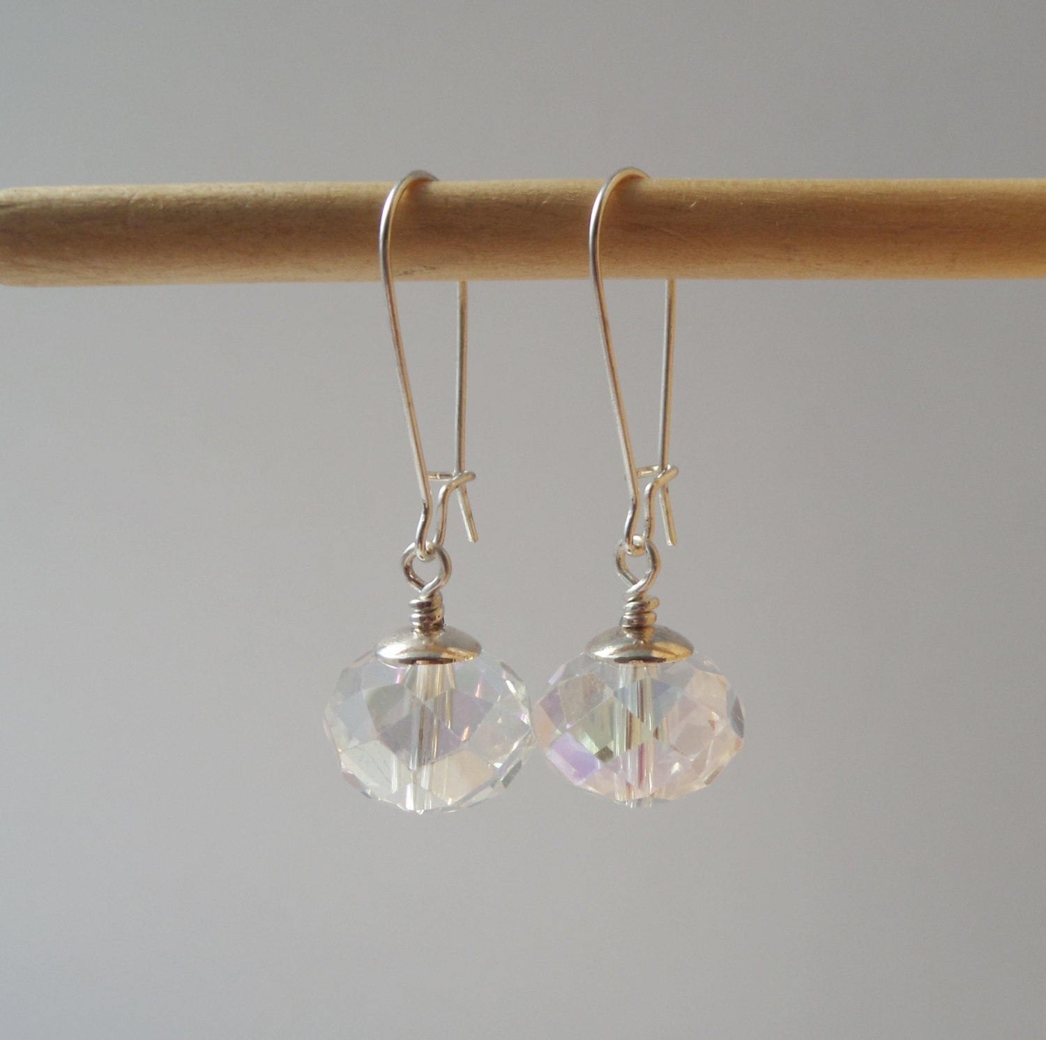 Clear Crystal Earrings Bling earrings large crystal