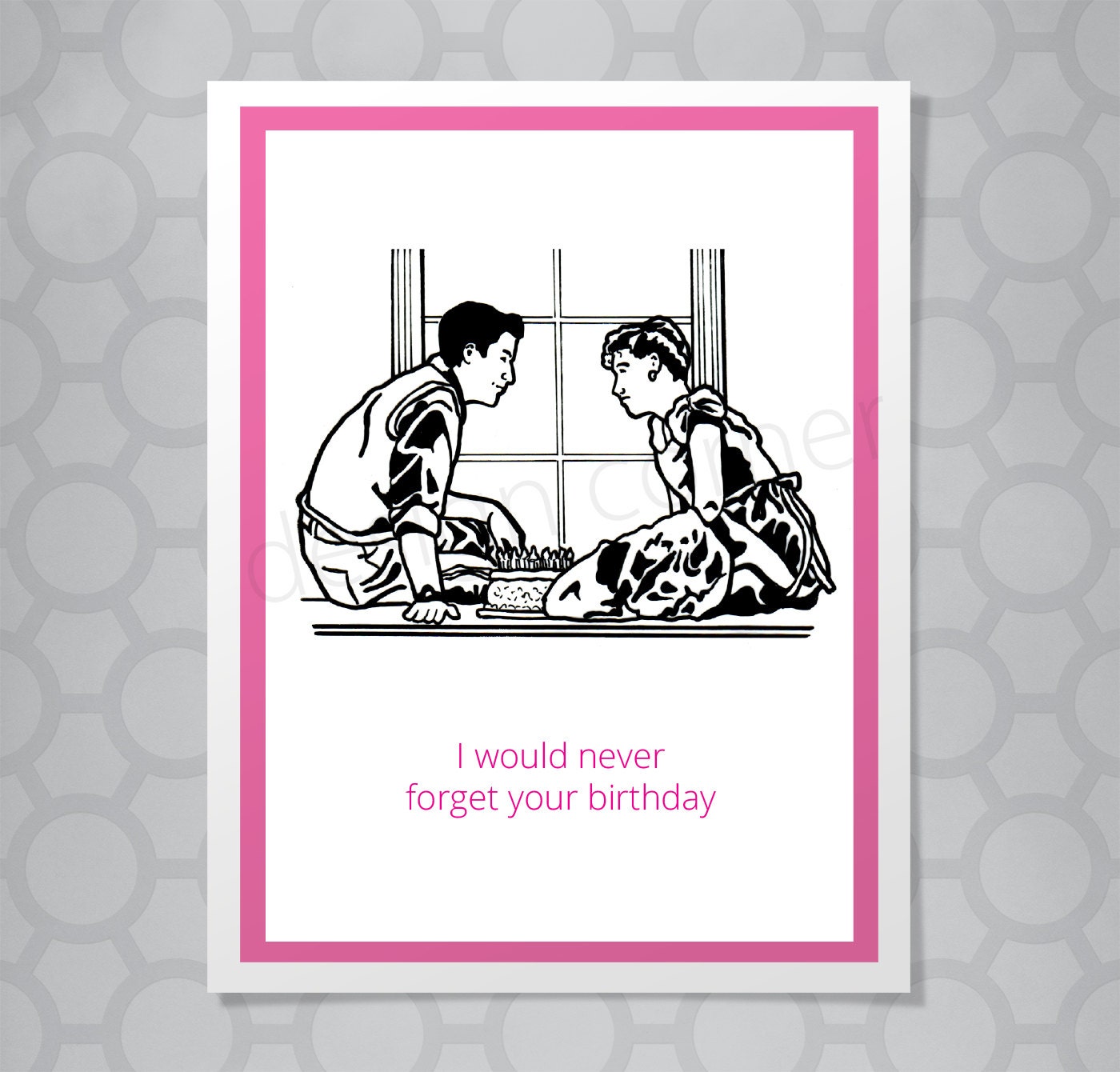 Sixteen Candles Birthday Funny Illustrated Card