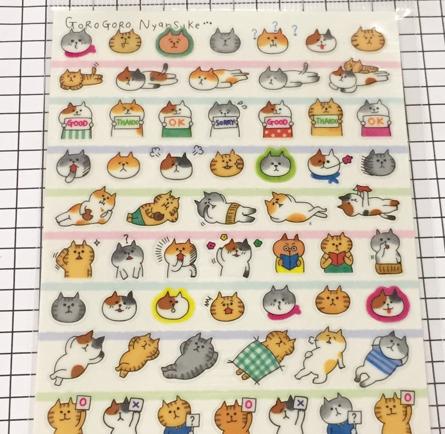 Japanese stickers cute Cat petite sticker sheet kawaii