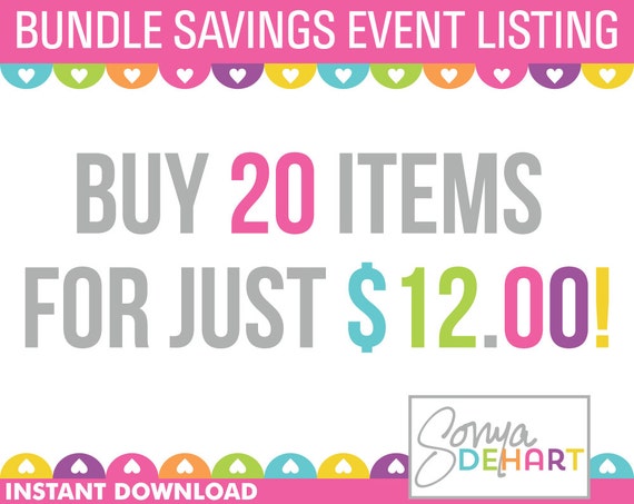 Clipart Sale Bundles and Digital Paper Buy ANY 20 Items Sale Royalty Free Clip Art - Instant Digital Download Il_570xn