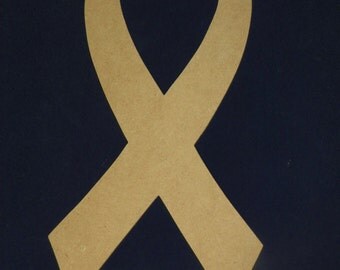 Unfinished Wooden Cancer Awareness Ribbon...