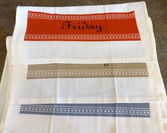 Sale--7 Days of The Week Dish Towels