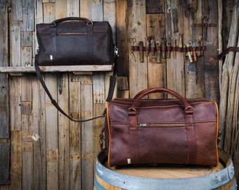 Men's Leather Duffle Bag Mens Weekender Bag Weekend Bag Travel Bag Carry On Duffle Bag Overnight Bag Christmas Gift for Him Mens Christmas