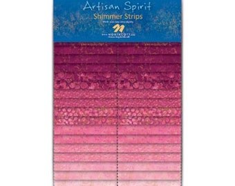 2 1/2" Strips Fabric Jelly Roll - Hibiscus Shimmer - Northcott Fabric - Precut Fabric - Quilting Fabric - Cotton Shimmer Fabric
