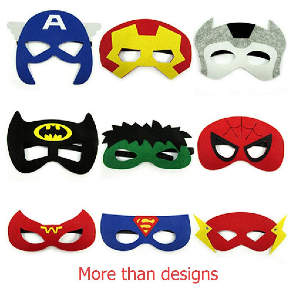 20pcs Pack/ SUPERHERO felt Masks Party Deluxe by Bielyse on Etsy