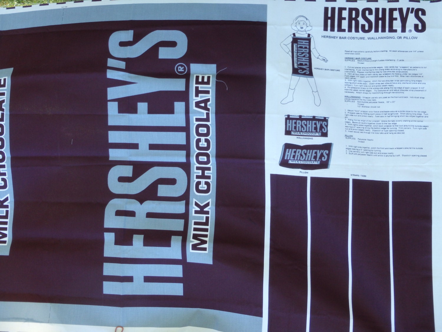 Hershey Chocolate Bar Costume or Pillow Kit by BaysideFabrics