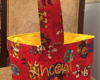 Paw Patrol Fabric Easter Basket/Trick or Treat bag