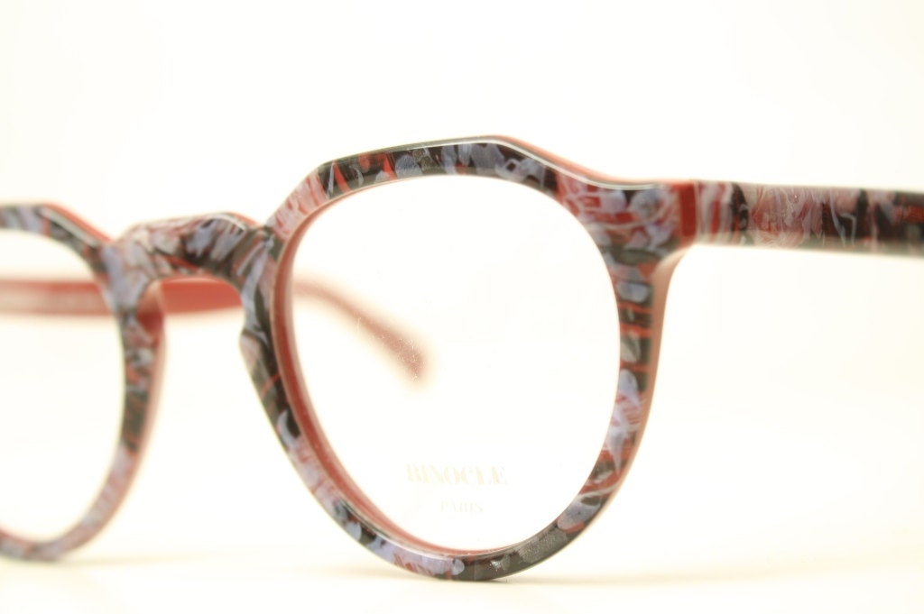 Vintage Beautiful Red Colorful Eyeglass Frames Unique P3 1980s