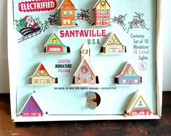 Vintage Santaville Light Up Village