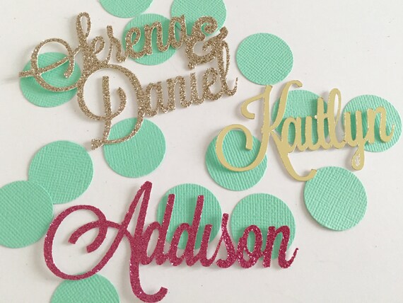 Name Confetti Custom Confetti Wedding Confetti Personalized