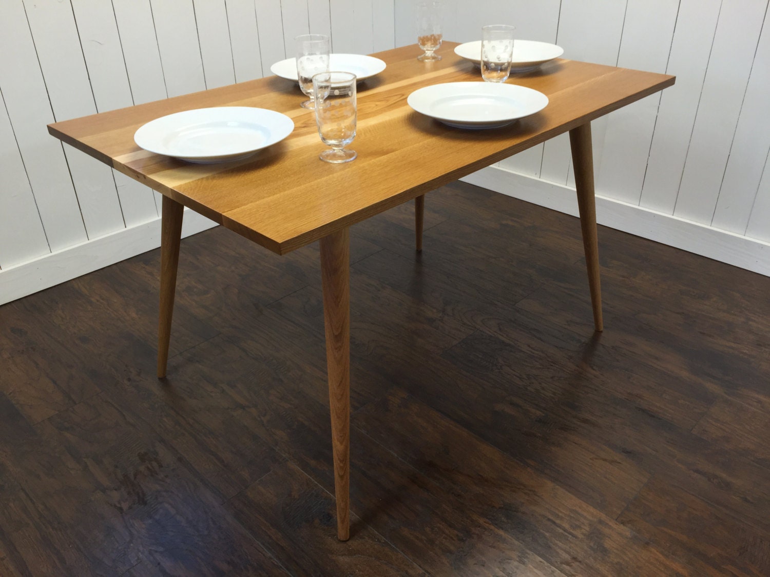 QUICK SHIP-Small mid century modern dining table or kitchen