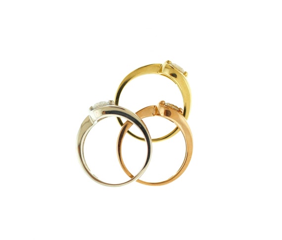 Diamond Ring/ 14kt Solid Yellow Gold Ring/