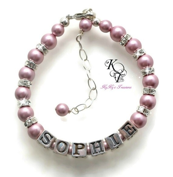 Sterling Silver Baby Bracelet Personalized Baby Bracelet