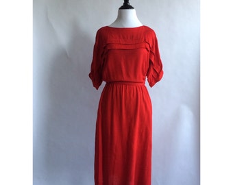 Red vintage dress | Etsy