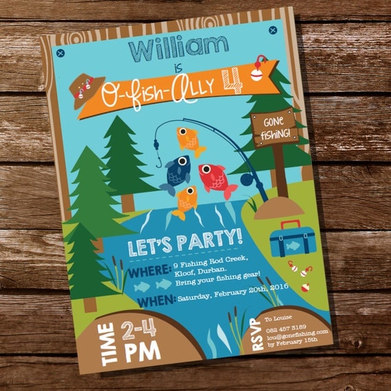 Gone Fishing Party Invitations 5