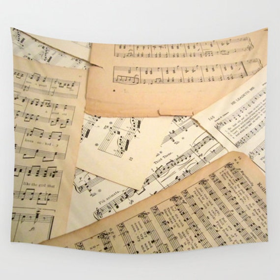 Vintage Music Wall Tapestry music tapestry vintage tapestry