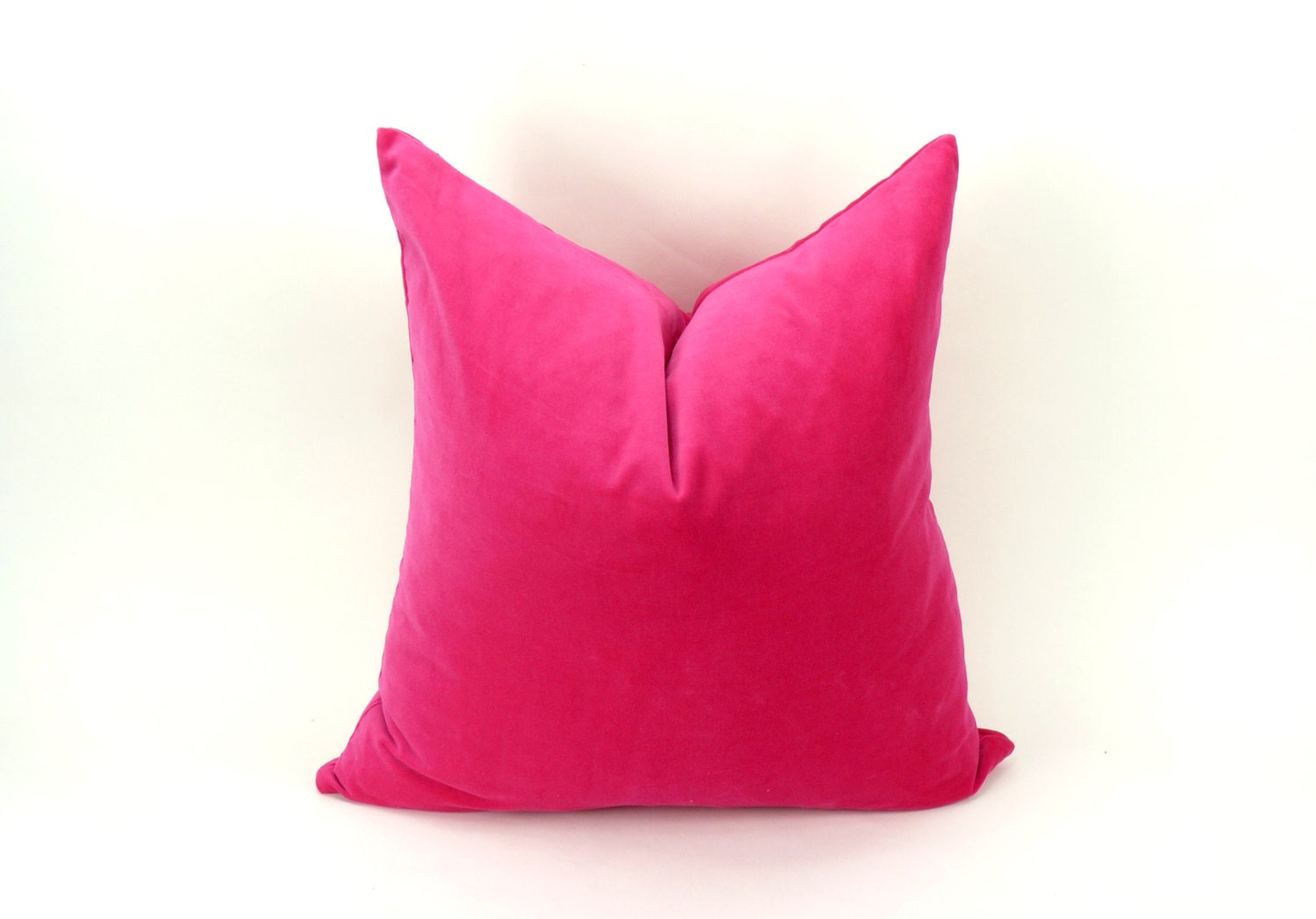 cerise pink velvet pillow case // hot pink velvet cushion