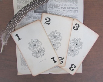 Table Numbers Vintage Wedding Retro Flinch Cards OOAK Table Numbers 1 Through 15