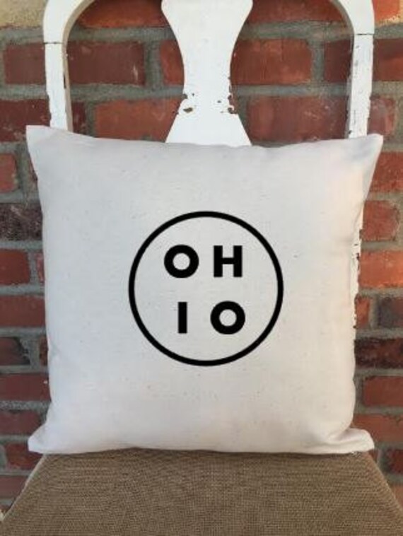 Ohio Pillow Ohio Pillow Cover State Pillow 16x16 by BKindDesigns