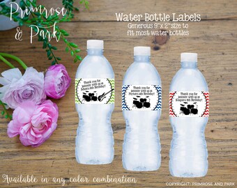 Water Bottle Labels Rockstar Music Theme // Printable PDF // Baby Shower or Birthday // Any Color