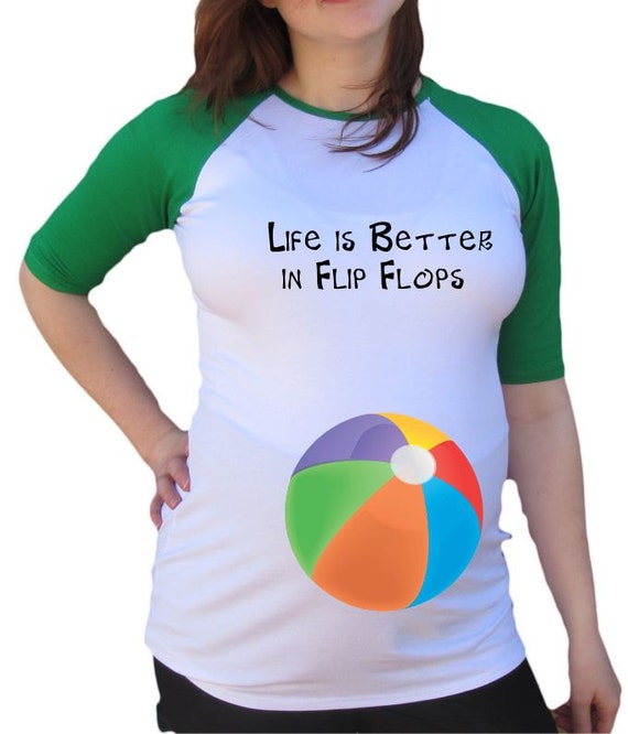 Items similar to Cute Summer maternity Raglan Shirt "Life is Better in