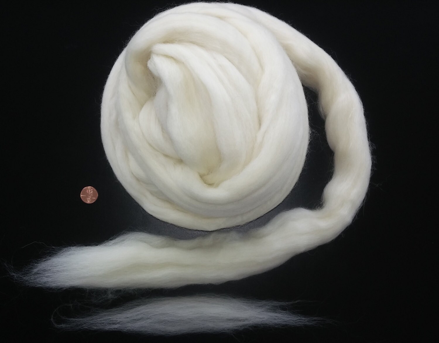 1lb or MORE White Wool Top Roving Fiber Spinning Felting