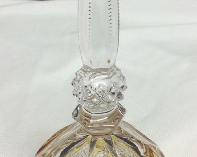 House of Goebel Bell Lead Crystal Clear Cut to Yellow, West Germany