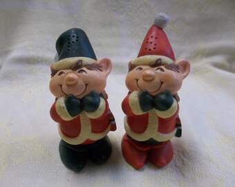 1/2 OFF!!! Vintage Hallmark Elves Salt and Pepper Shakers,