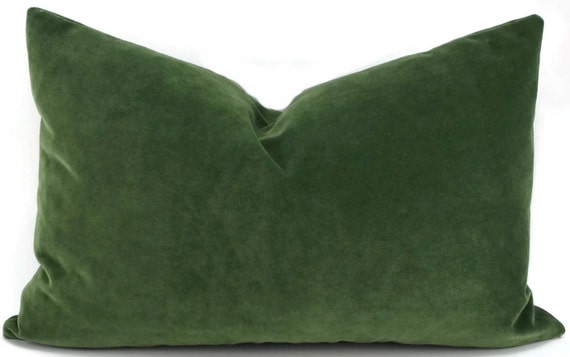 green lumbar pillow