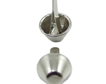 Nickel Purse Feet , Nickel Purse Studs, Purse Hardware, Bucket Head, Nail Head - 15 mm - 1" x 5/8" wide - Sets of 24, 50, 100 FREE SHIPPING