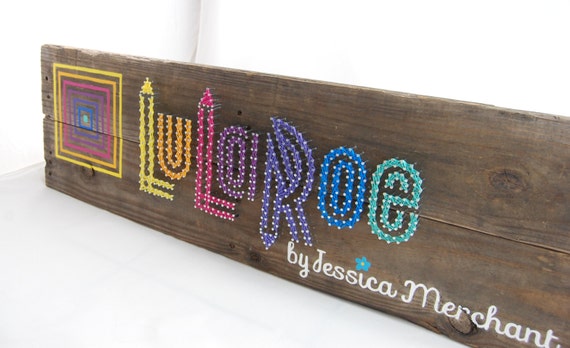 Pallet Wood String Art Business Name or by PaisleyPoppyDesigns
