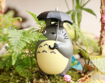 My Neighbor Totoro W/ Umbrella Mini Figure Toy Miniature Fairies Fairy Garden Accessories Display Terrarium Supplier Outdoor Fairies OV001