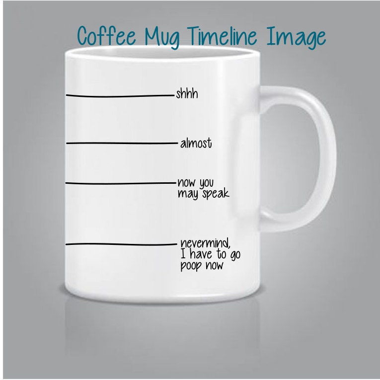 Funny Coffee Mug Timeline Image Cutting File Vinyl Decal