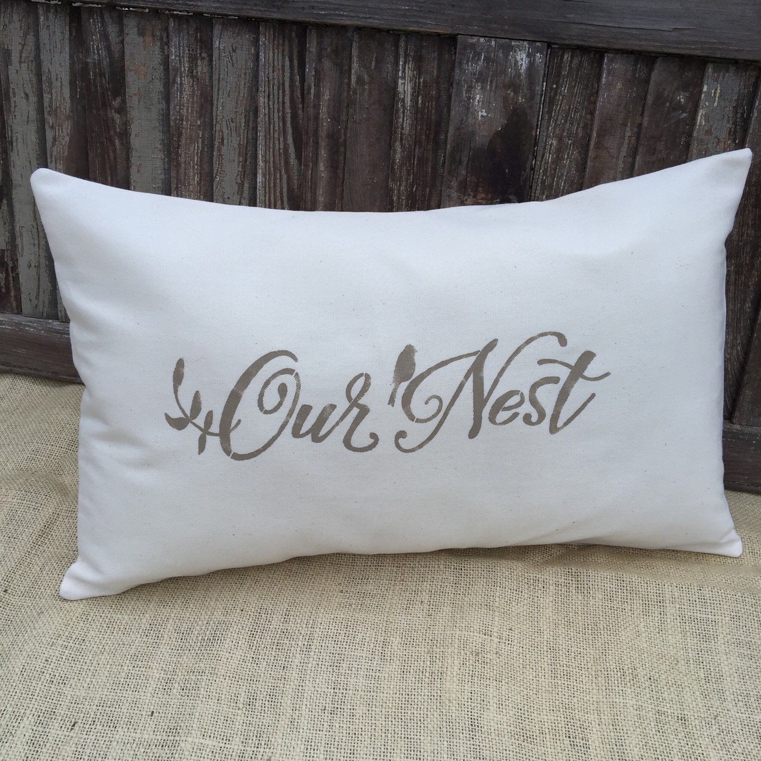 Our nest pillow coverlumbar pillow coverburlap pillow cover