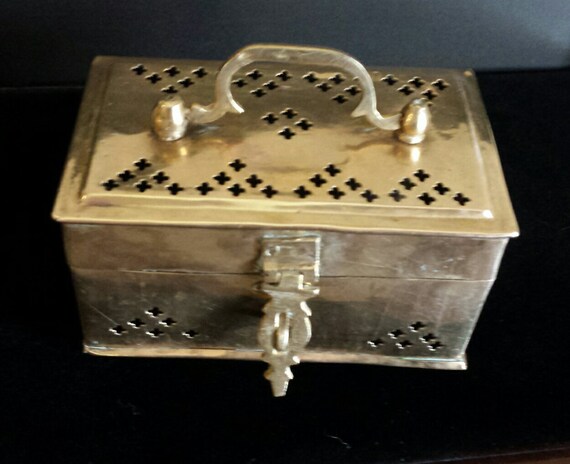 Brass Box Trinket Box Jewelry Box Cricket Box Stash Box