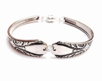 Vintage Silver Spoon Bracelet Circa 1940 - Spoon Handle Jewelry