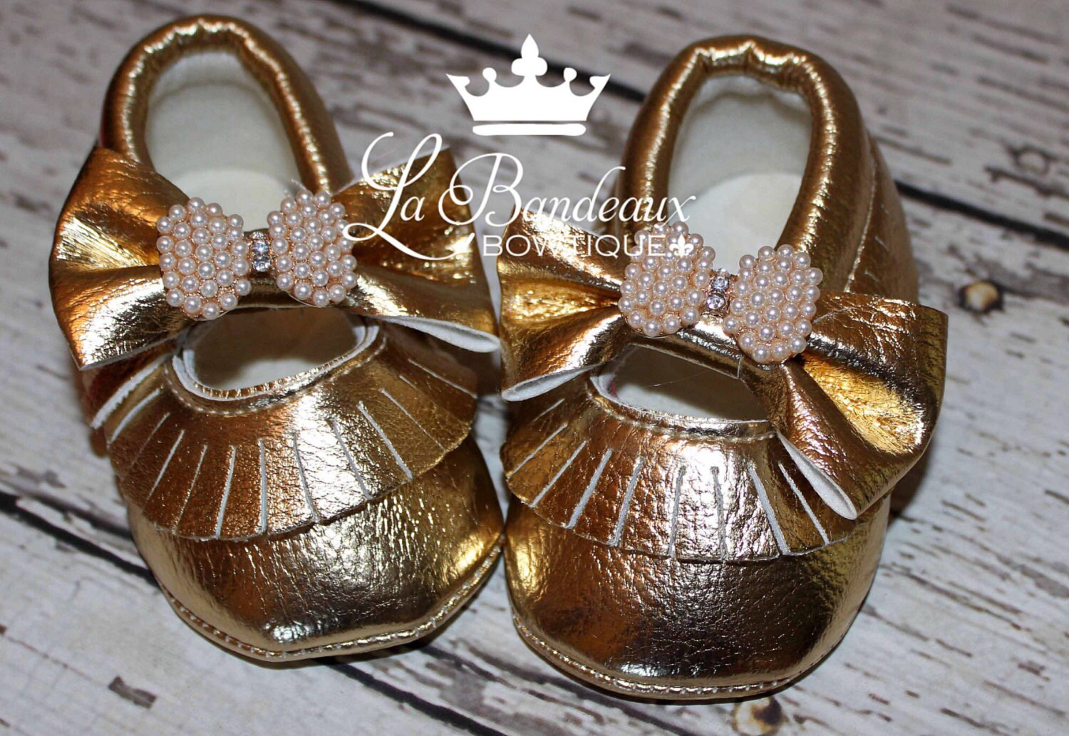 4 Pc Gold and Hot Pink Outfit Baby Girl Outfit Gold Metallic